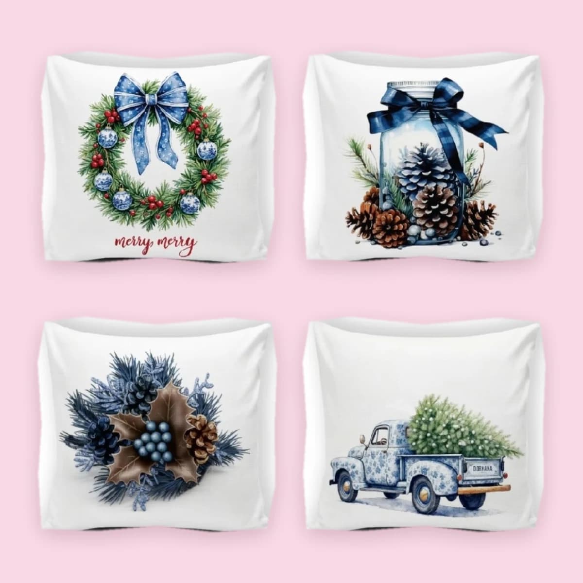 Capas de Almofadas Natalinas Decorativas | Unidade 40x40